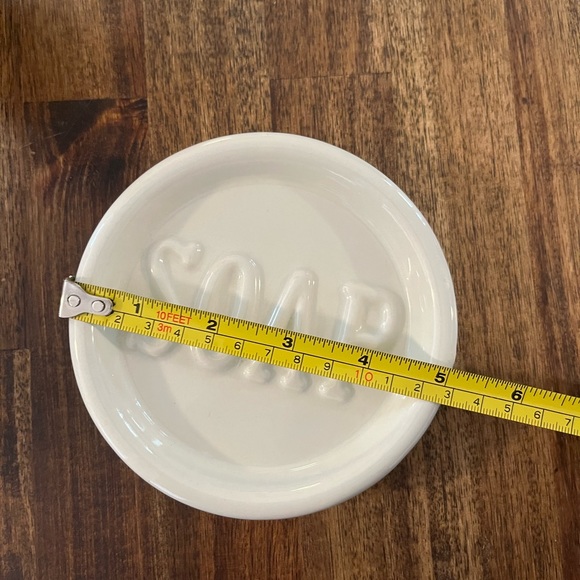 White/light grey soap dish - Picture 4 of 4